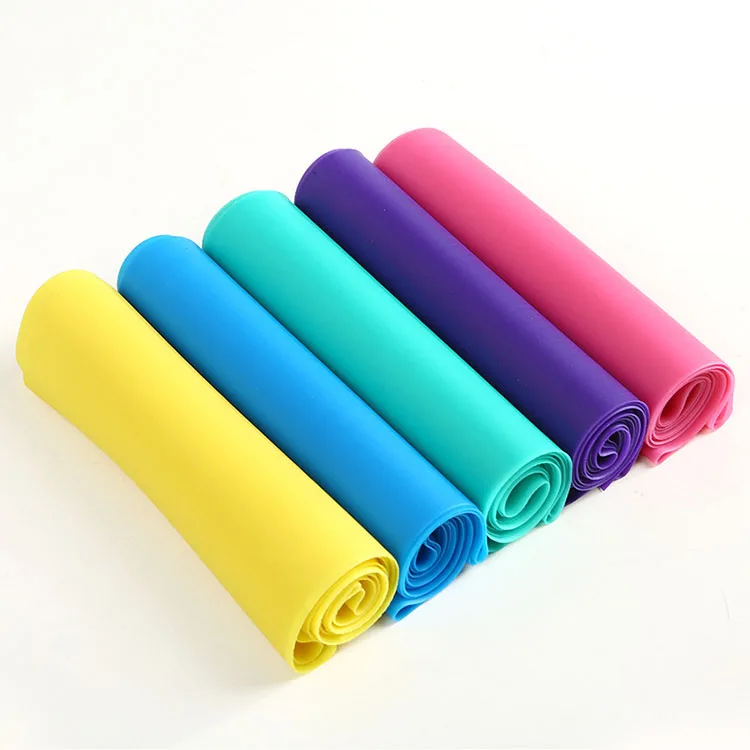 

TPE yoga mat strength training pull sheet resistance bands, Pink/blue/green/yellow/purple