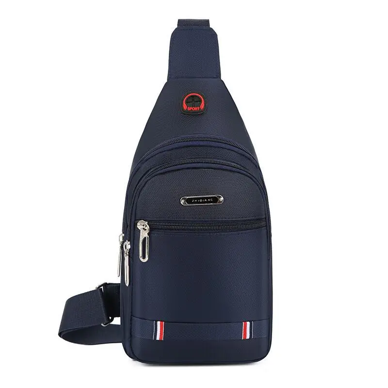 

Waterproof External Headphone Hole New Fashion Chest Bag For Men Lightweight Mobile Phone Shoulder Bag Wear-resistant Chest bag, 3 colors