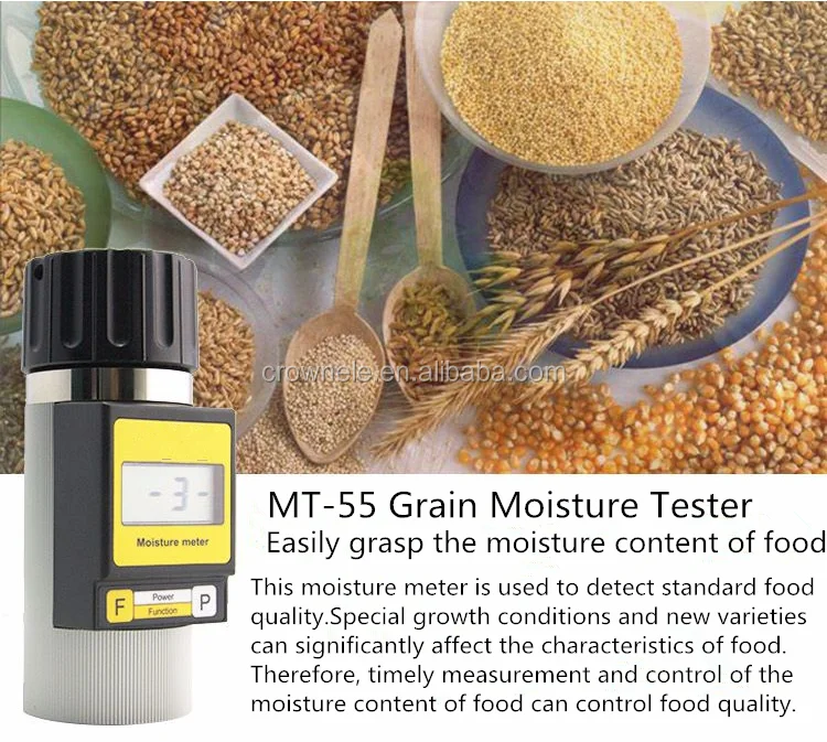 Moisture Tester For Flour & Starch – Portable Grain Powder Moisture Meter, 6-30% Range, LCD Display, For Wheat, Corn, Sorghum