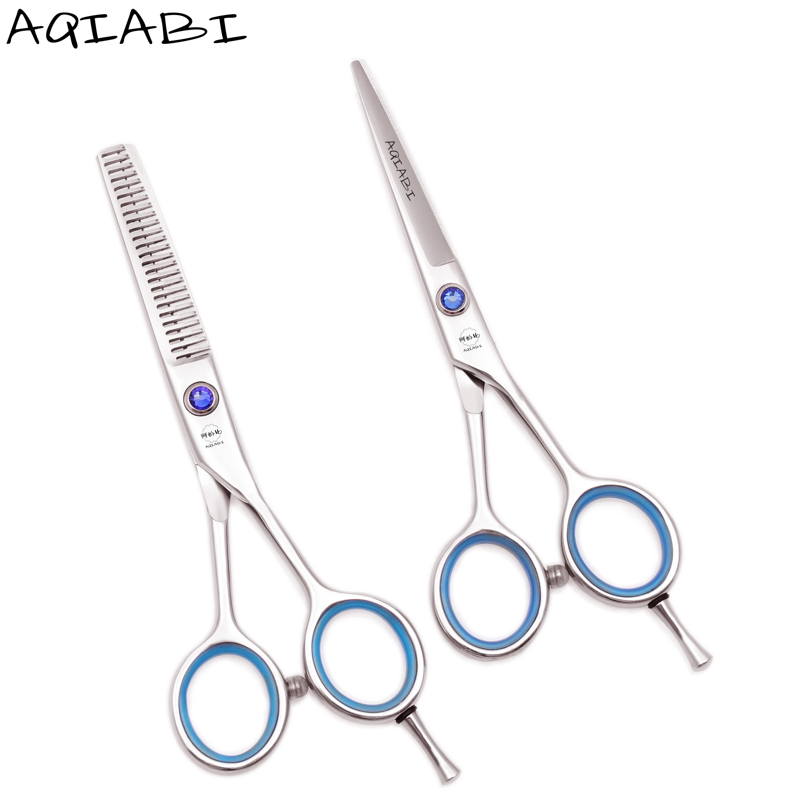 

Hairdressing Scissors 4.5" 5" 5.5'' AQIABI JP Steel Hair Cutting Shears Thinning Shears Barber Hair Scissors A1117, Shiny