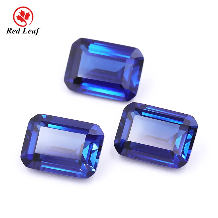 

wuzhou redleaf jewelry gemstone High quality Corundum 34# Sapphire Blue Emerald Cutt bule gems