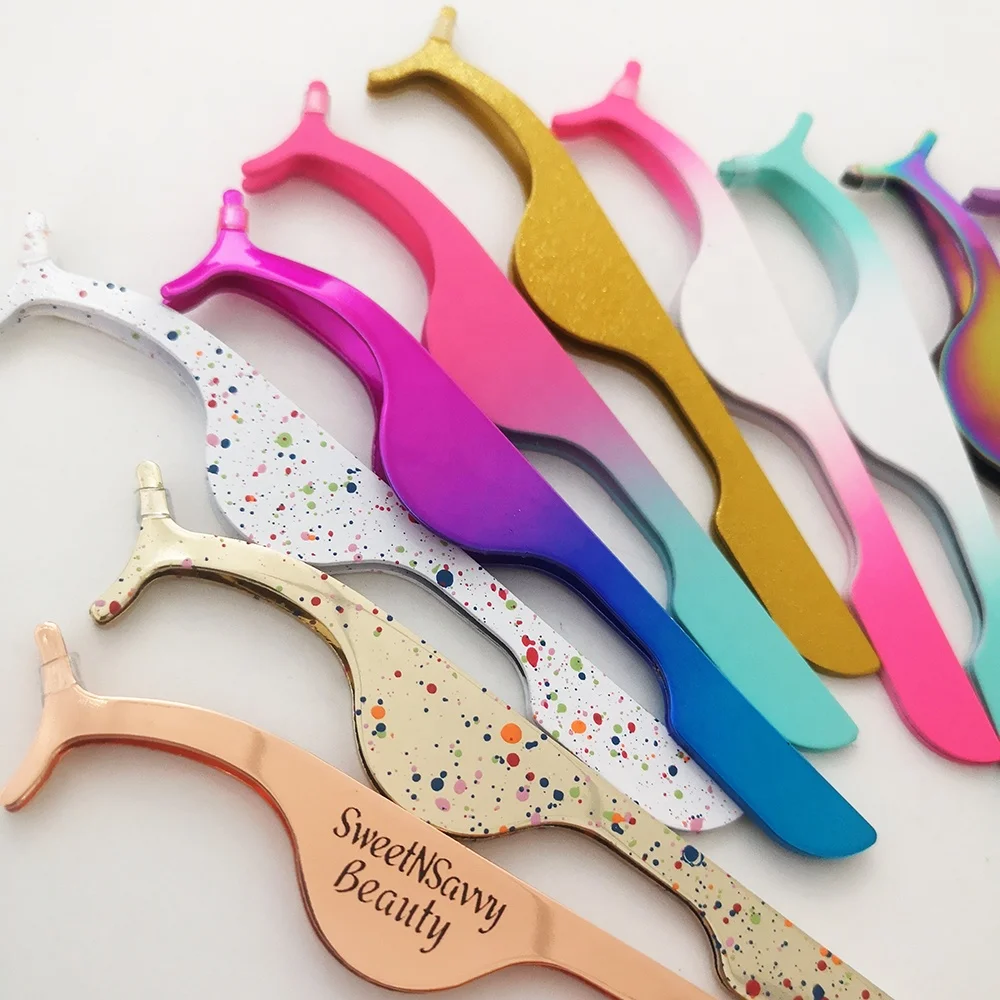 
high quality applicator/tweezer sets eyelash tweezers 