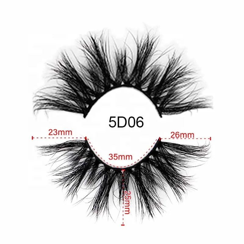 

Mink Eyelash Mink Lashes Mink Eyelashes Vendor Wholesale 5D06 Custom Private Label Hand Made 25mm Transparent OEM, Cruelty free eyelashes natural black