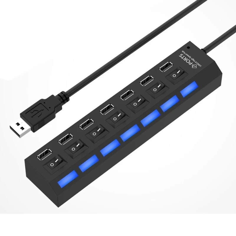 

Best Selling High Speed 7 Ports USB Hub 2.0