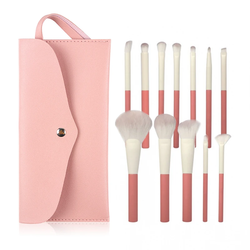 

Vendors 12pcs Holiday Soft Hair High Quality Luxurious Travel Cruelty Free Makeup Brushes Vendor, Pink