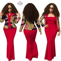 

Autumn African dresses for women dashiki 2 pieces dress Crop Top Long Dress Suits Plus Size Traditional Clothing