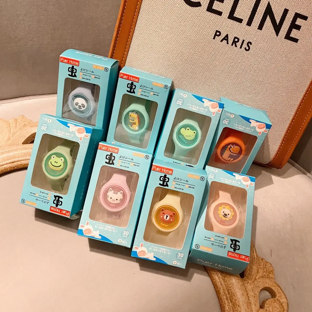

New Fashion Cartoon Anti-mosquito Kid Children Adult Plant Essential Oils Diffuser Wristband Mosquito Repellent Bracelet