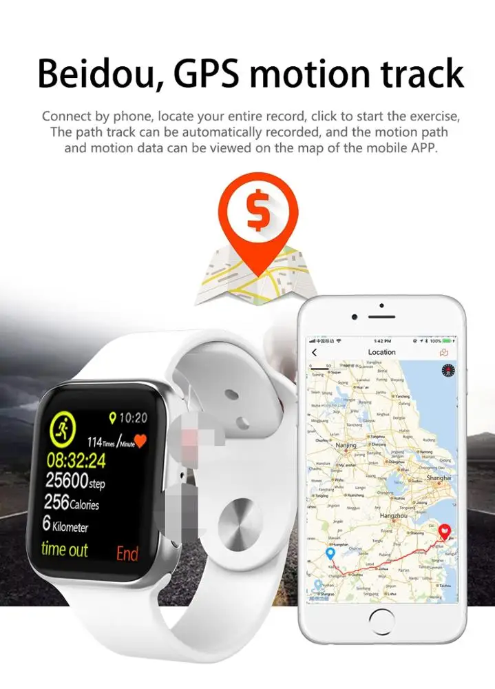 
I6 GPS IWO 9 8 10 Smartwatch Series 4 1:1 Watch 4 With Wireless Charging Music w54 Smart Watch For Iphone IWO 9 smart bracelet 