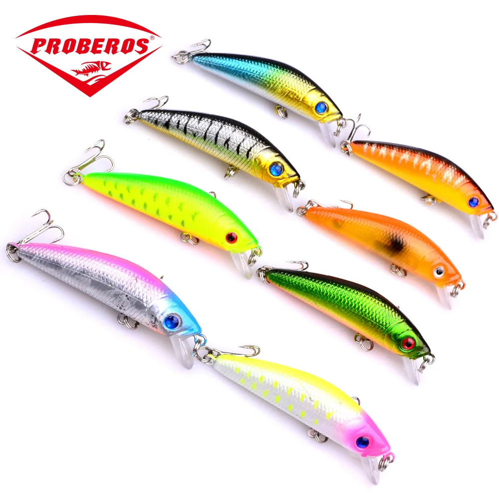 

1PC 58mm/7.9g Colorful Striped Bass Hard Bait With Hooks Minnow Saltwater Bass Wobbler Streak Fishing Lure Baits Diving Pesca, 8 colors optional