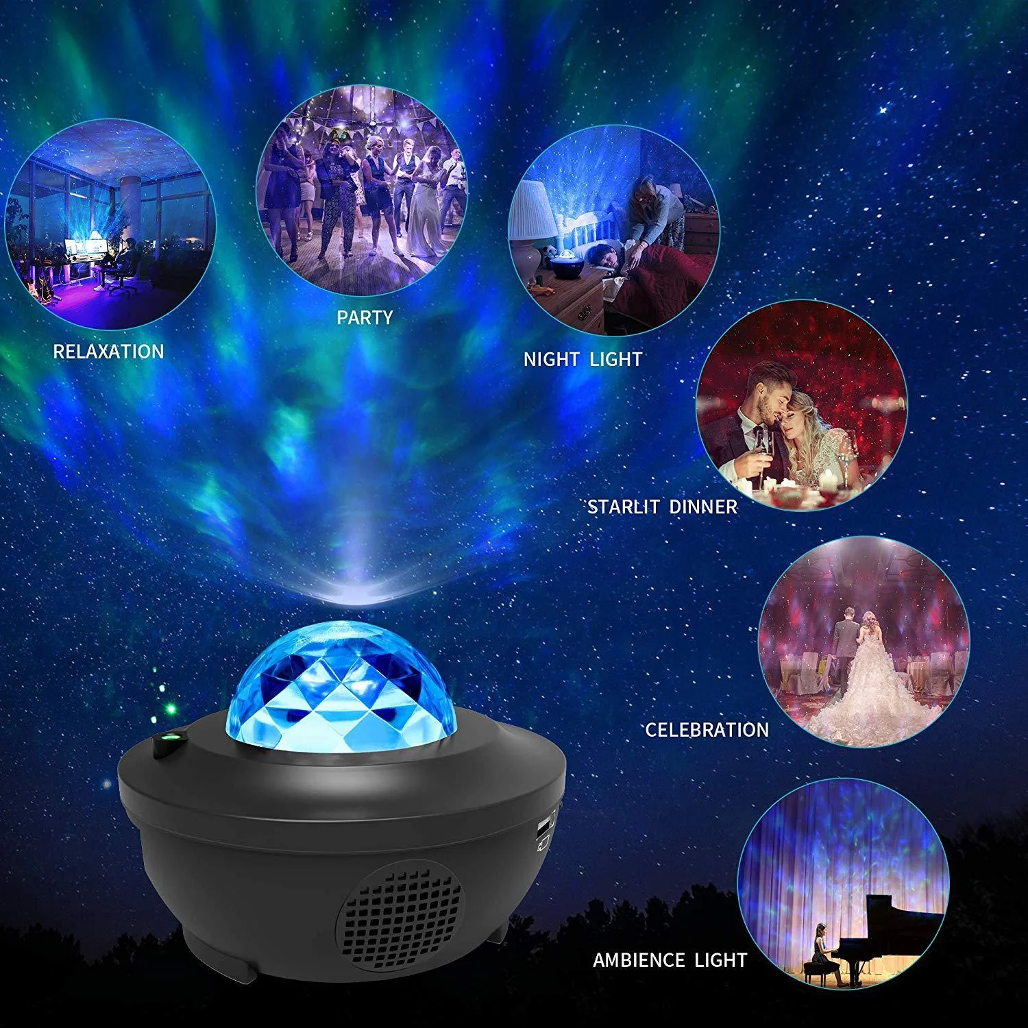 Kanlong  hot Selling Cheap Mini Romantic Night LED  Star master Night Light Galaxy Projector for kids