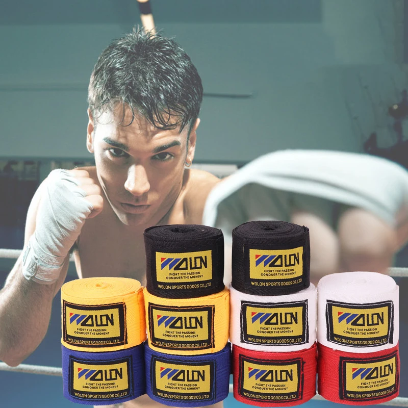 

High-elastic Cotton Sports Boxing Bandage Sanda Muay Thai Taekwondo Hand Wraps Boxing Handwraps Dummy For Training Bandages