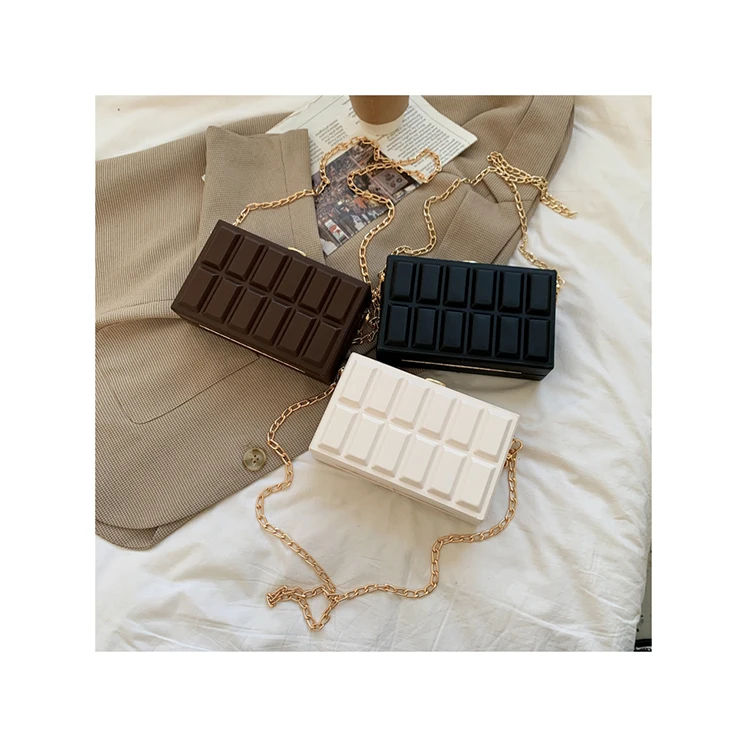 

Fashion Ladies Chocolate Box Bag Luxury Messenger Bags Design Pure Color Casual Sac PU Leather Handbags Purse