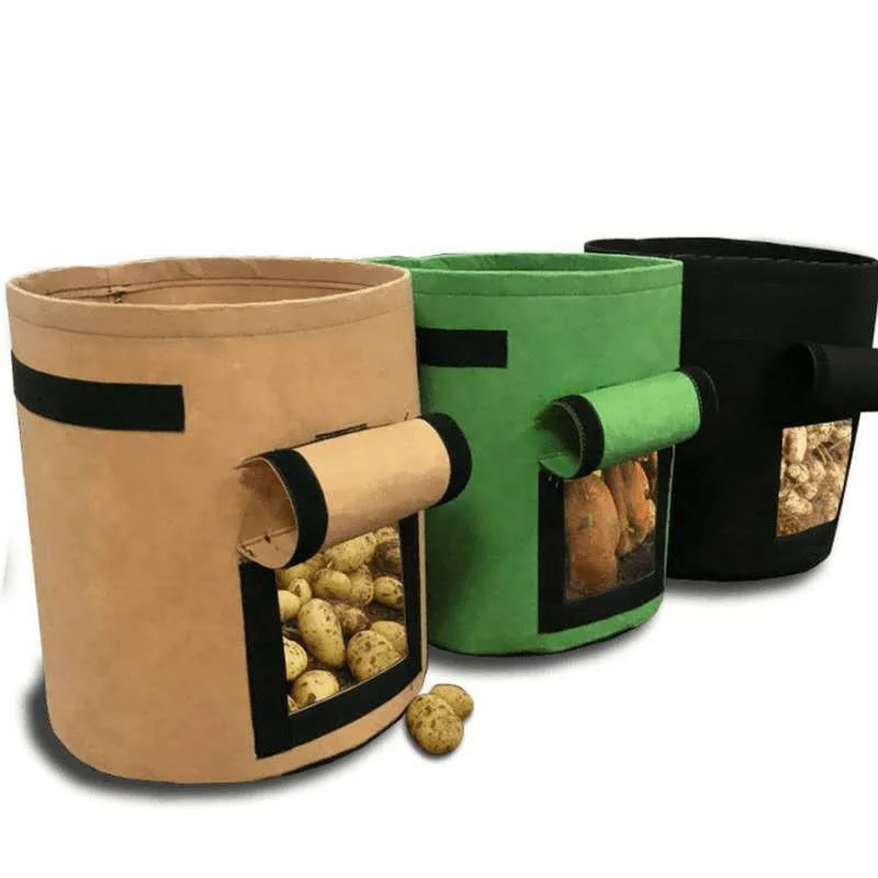 

10 Gallon Seeding Felt Fabric Pot Garden Breathable Grow Bags Felt Potato Grow Bags, Can be customized
