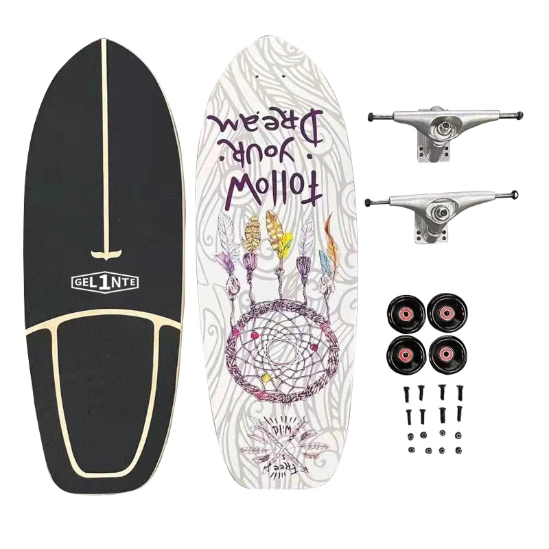 

2021 New Custom Surf Skate Wood Skateboard Maple Longboard Land Carver Surfskate Skateboards
