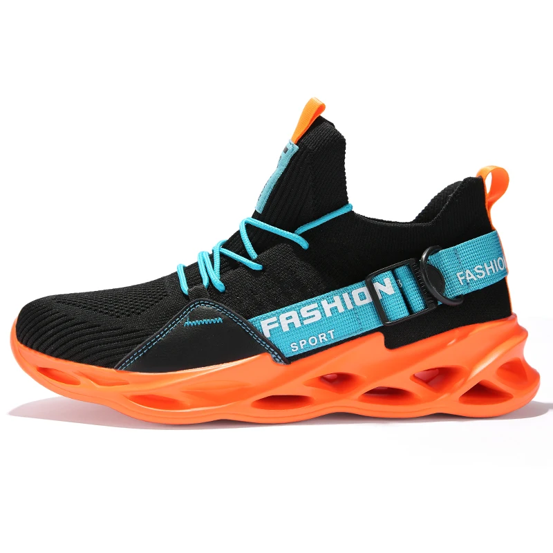 

New coming sewing shockproof fluorescent running sneaker men's outdoor athletic basketball style shoes men casual shoe