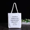 Wholesale Cheap Product Of Woven Cotton Rope Canvas Zipper Bags With Custom Printed Letters