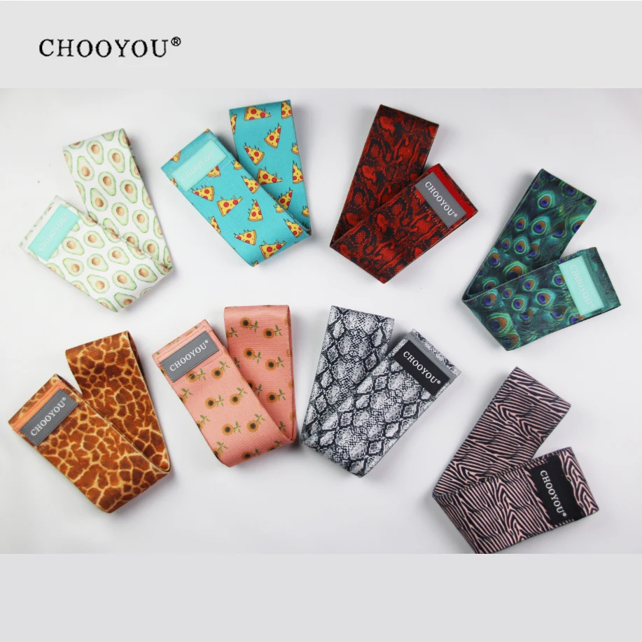

Wholesale best quality cheetah pattern leopard print resistance bands, Customized color