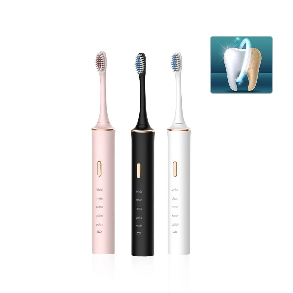 

Wholesale Portable Electric Toothbrush Teeth Cleaning Care Tools Brosse a Dent Electrique Tartar Removal Smart Sonic Toothbrush, Pink white