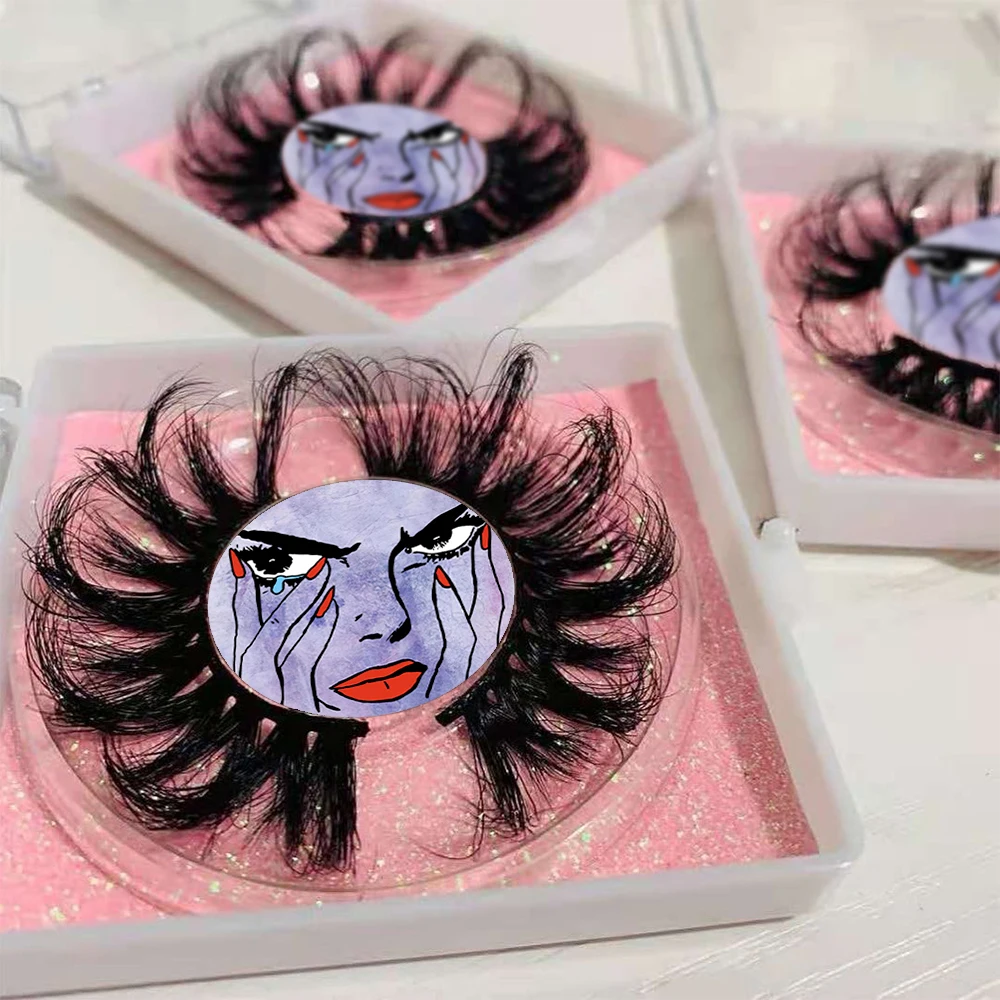 

Wholesale 1000% 3D 25mm Mink Eyelashes 5D Eyelash Vendor Customized Lash Boxes Private Label Full Strip Dramatic Mink Lashes