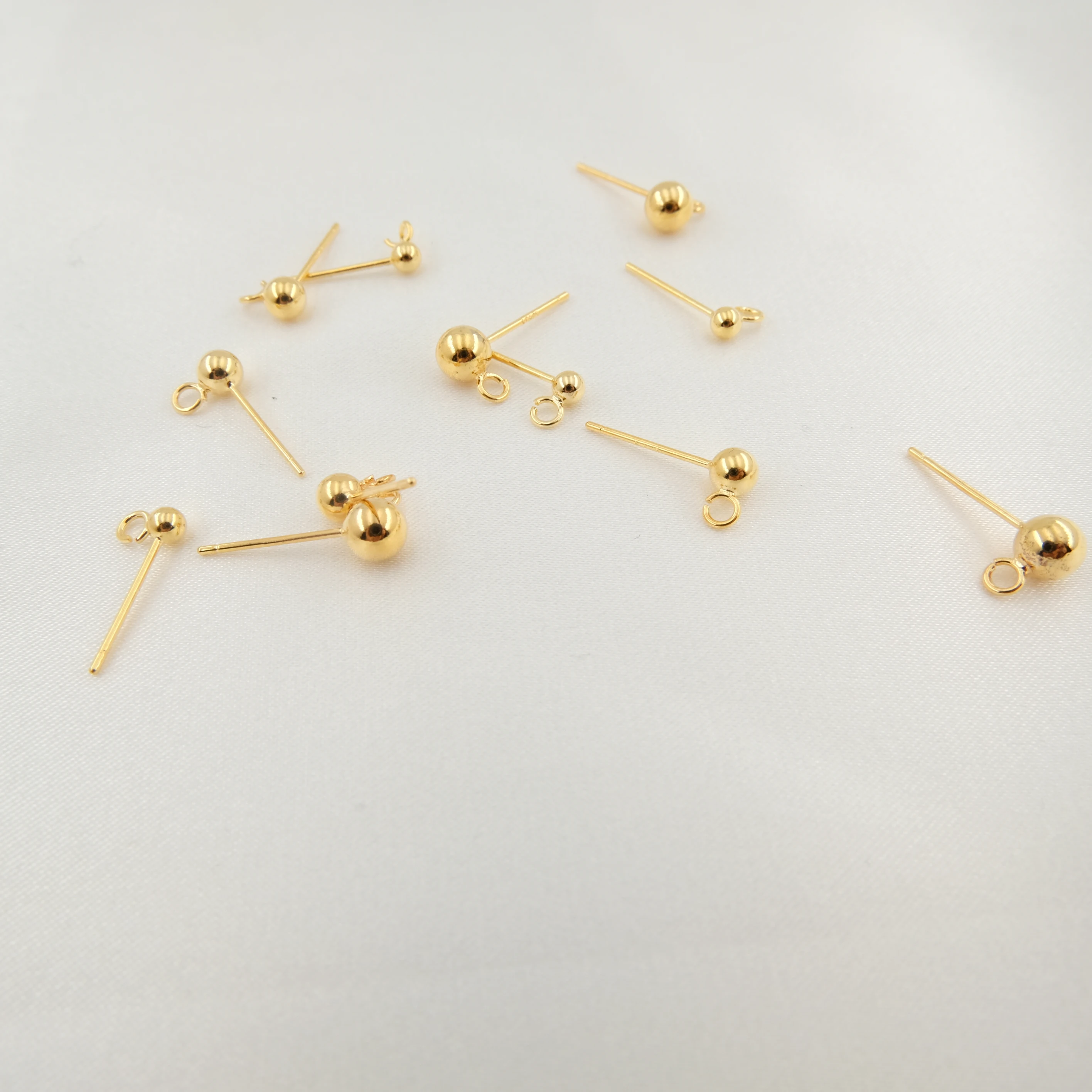 

14k gold filled ball head pin earrings pin men earings findings pins for accessories