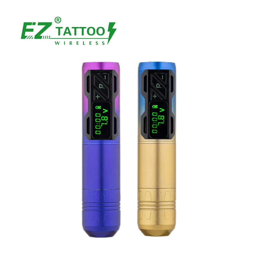 

EZ Tattoo Pen Permanent Tattoo Machine 4.0mm Stroke Length and 1800mAh Battery Pack wireless Tattoo Supplies