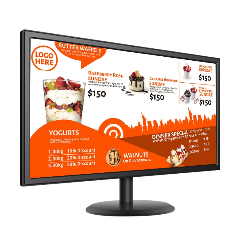 

Hot 24 inch monitor 1920*1080 led monitor 60hz with vesa holes, Black