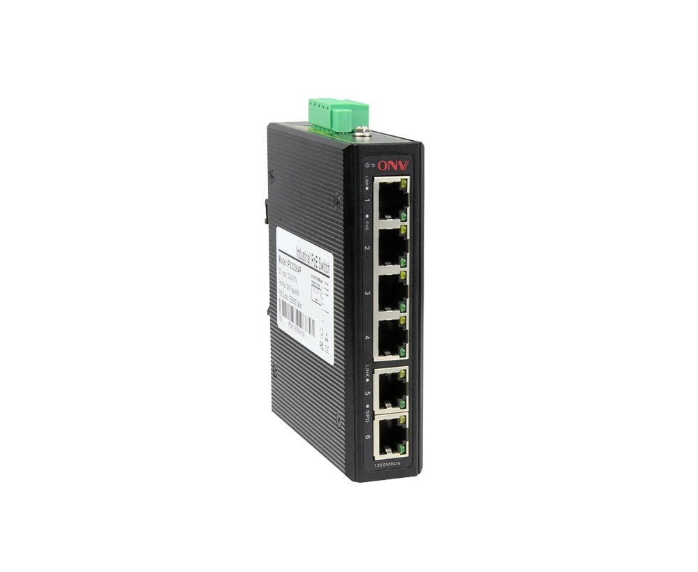 

6 port 4 port industrial poe switch 2 Port RJ45 uplink gigabit ip40 media converter moxa planet onv oem