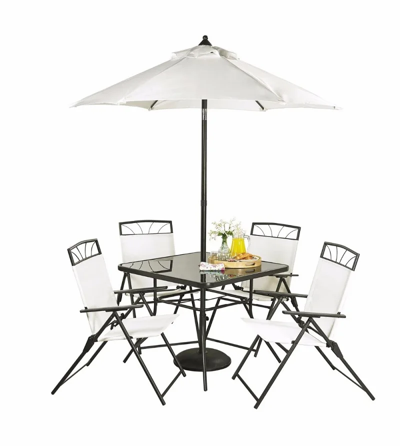 Outdoor 4 Seater Metal Dining Set 