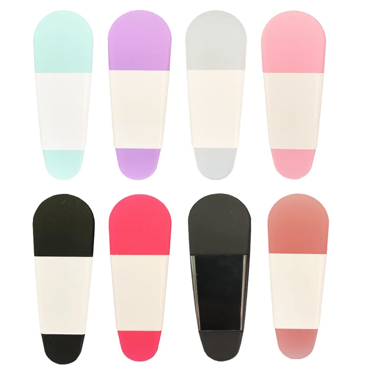 

Facial Mask Brush Mini Silicone Brushes Short Handle Private Label Clay Mask Facemask Applicator 6.5cm, White , grey , pink , lip ,green ,purple , balck