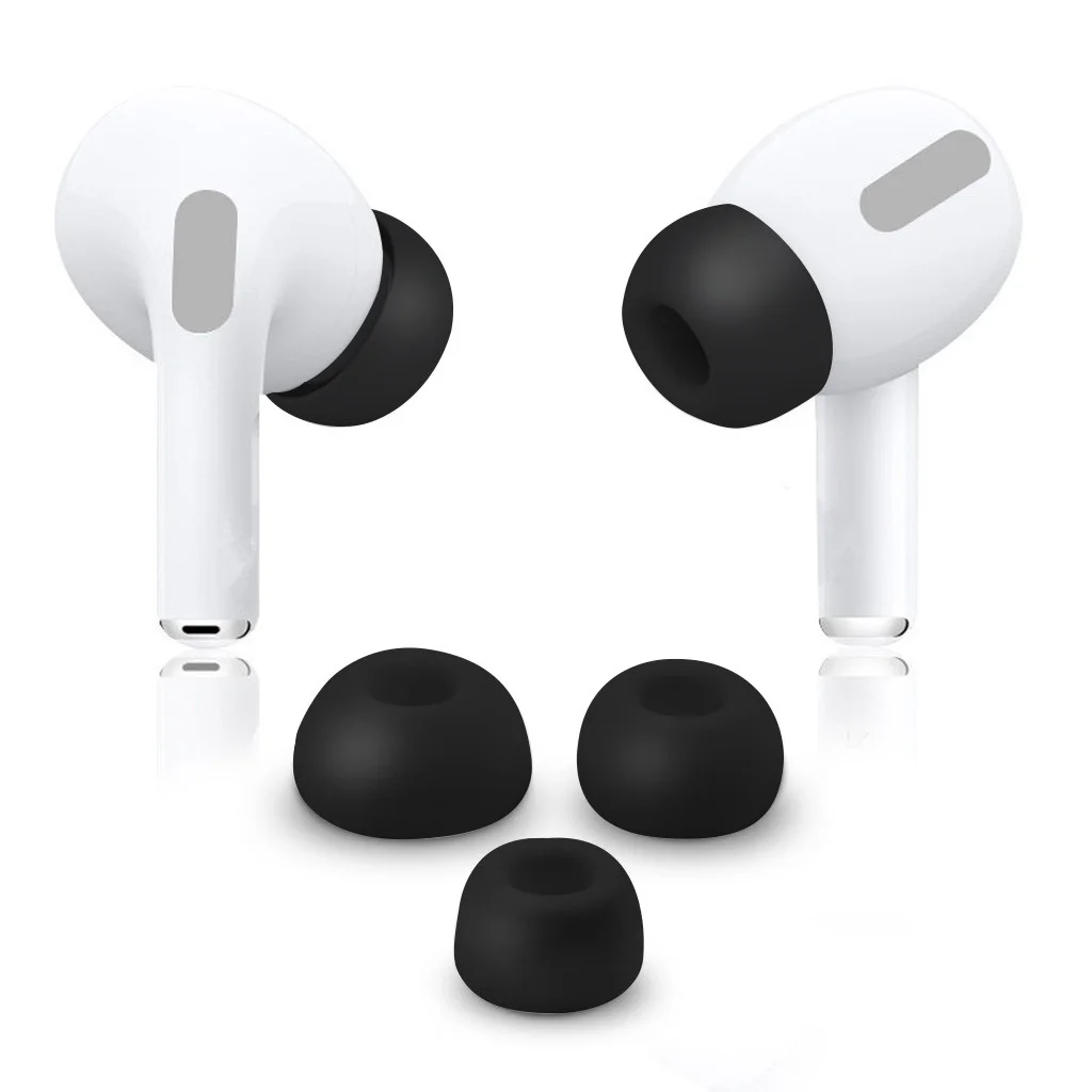 

High Quality White Black Earphone Accessories Protective S M L Silicone Ear Tips For AirPods Pro, Black/white