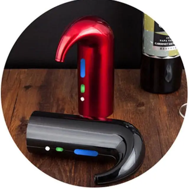 

Customized Lithium Battery Built-In Wine Aerator Decanter Electric Wine Gadget Gift Rechargeable for Amazon Top Selling, Red, black, white