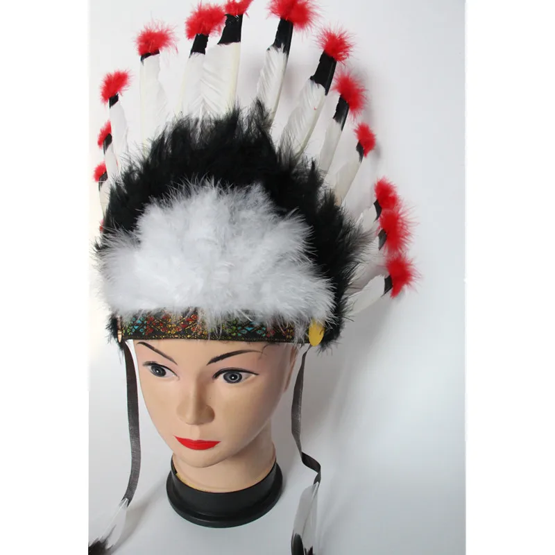 Indian Headdress Feather Headdress With Turkey Feather For Wedding