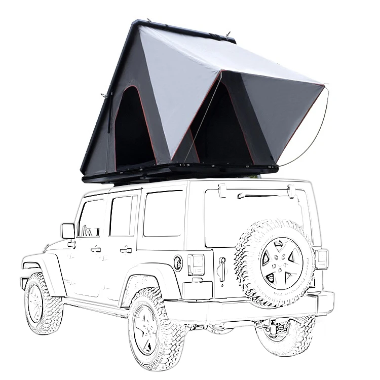 

Wildsrof Amazon Hot Sale Outdoor Folding Clamshell Aluminium Roof Top Rooftop Triangle 4x4 Car Roof Top Tent