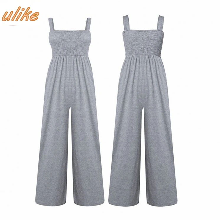 

Lowest price solid color sleeveless loose pants Ladies Jump Suit Basic Bodysuits Women One Piece Jumpsuits And Rompers