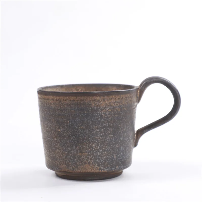 

UCHOME Japanese style handmade ceramic kiln change coffee mug Coarse pottery, Many colors can be choosed