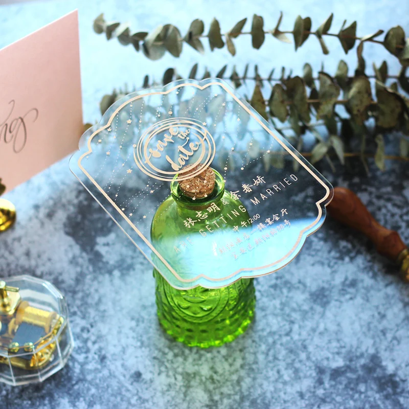 
Customized Acrylic Wedding Invitation Card,elegant WEDDING INVITATION CARD,Business card 