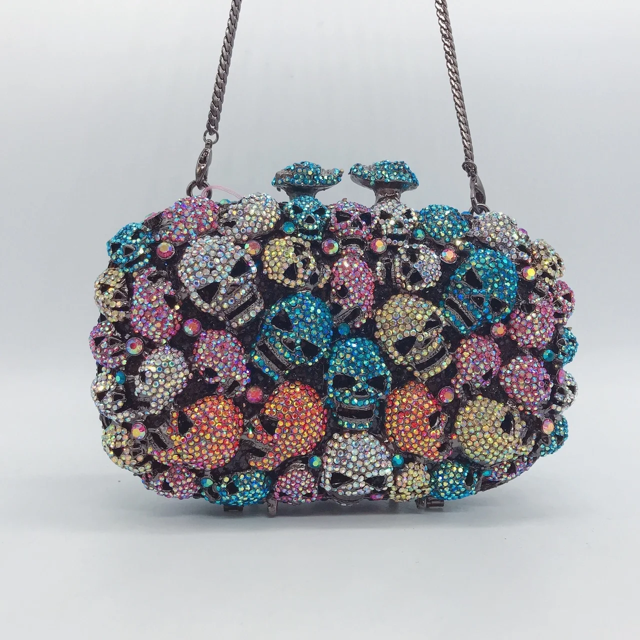 

2022 Drop Shipping Luxury Small jelly Purse Cross Brand Chain Shoulder for Women Handbag Party Purses Skull Clutch Bag