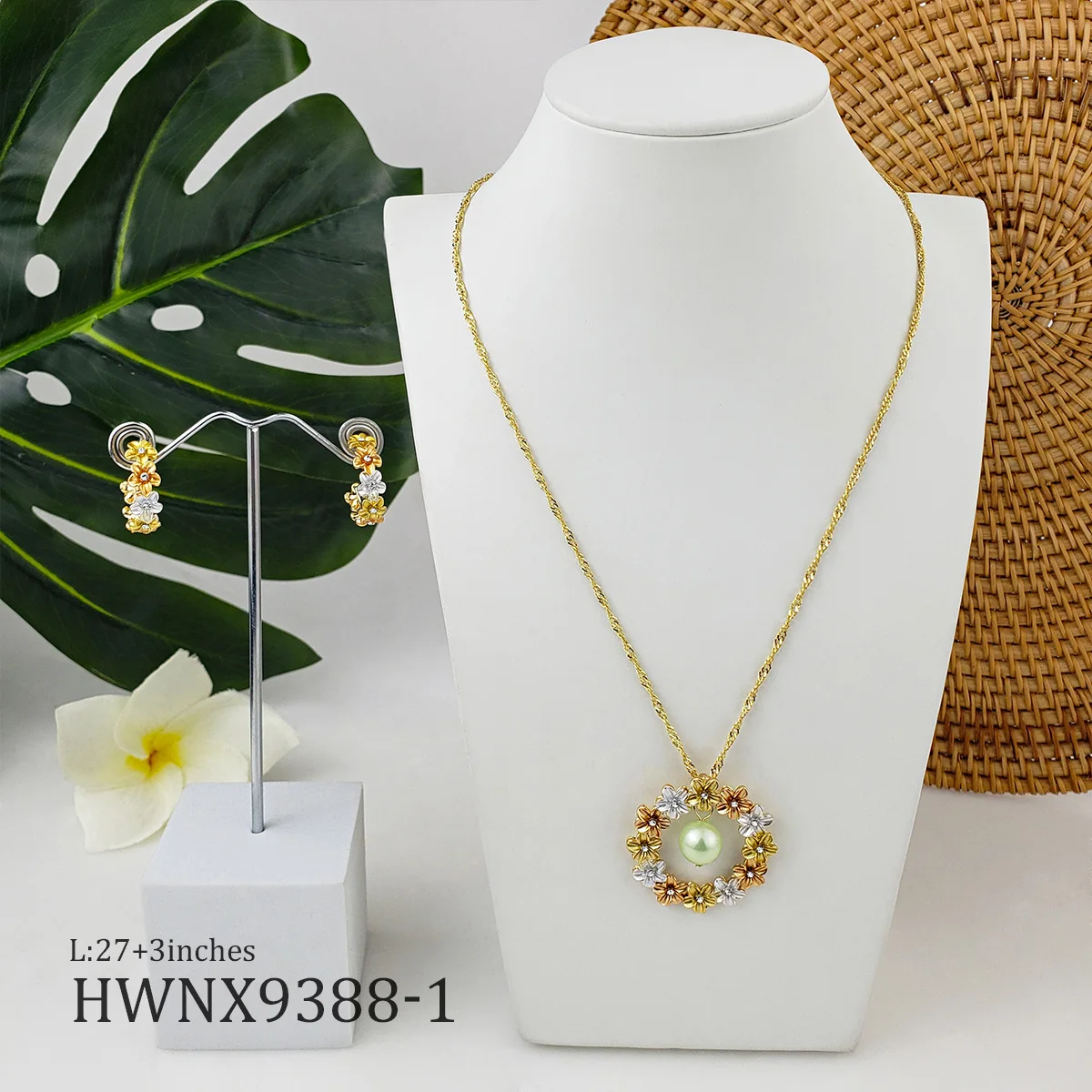 

Hawaiian jewelry gold necklace necklases tricolor necklace jewellery necklace