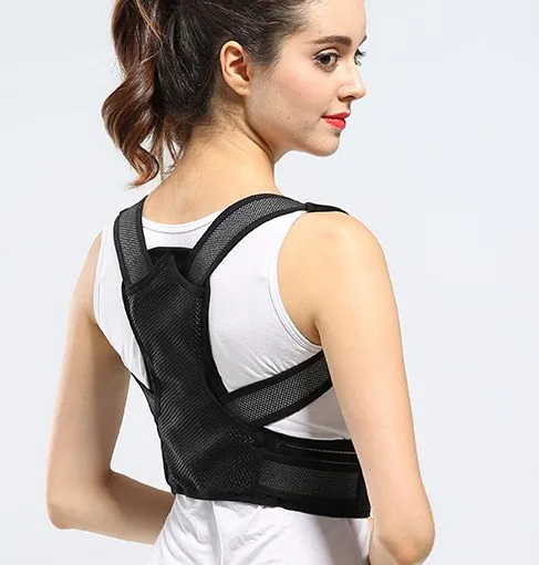 

Factory Direct Price Neoprene Breathable Back Support Belt Posture Corrector for Neck Back and Shoulder, Black