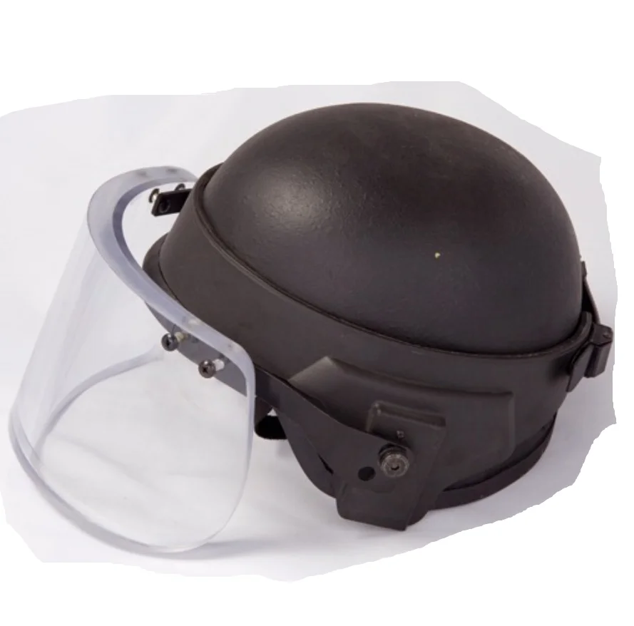 mich 防弹面罩头盔与 pc 制造的遮阳透明塑料面具