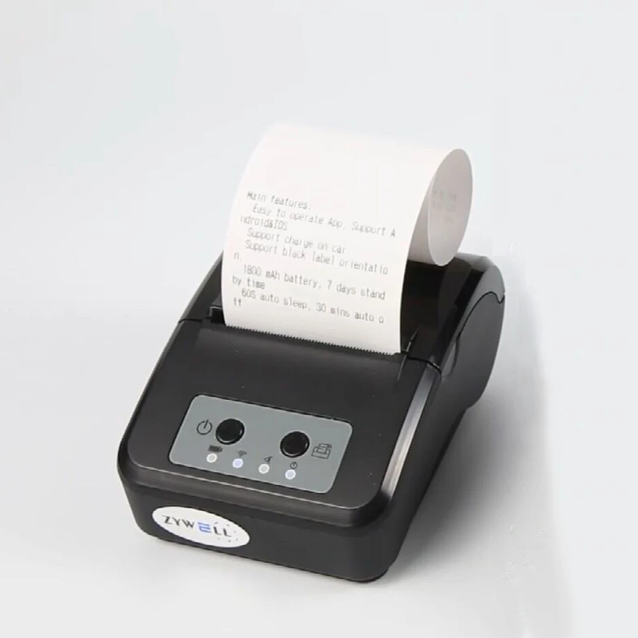 

Inkless portable mobile printer zm03 58mm 2 inch mini thermal receipts ticker printer POS handheld