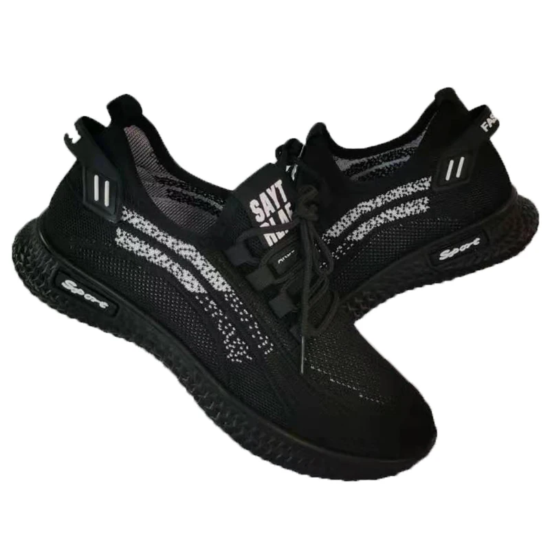 

Brand sport shoes hiking casual running safety sports sneakers men shoes, Black