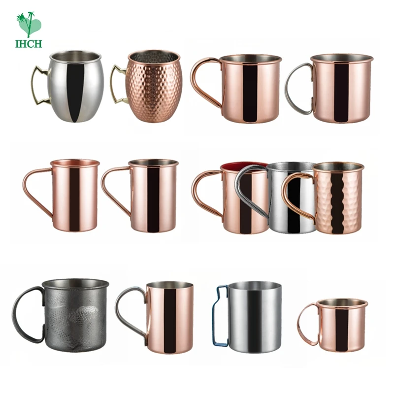 Moscow Mule Copper Mugs Set Of 4 Pure Solid Copper Mugs 16oz Mug