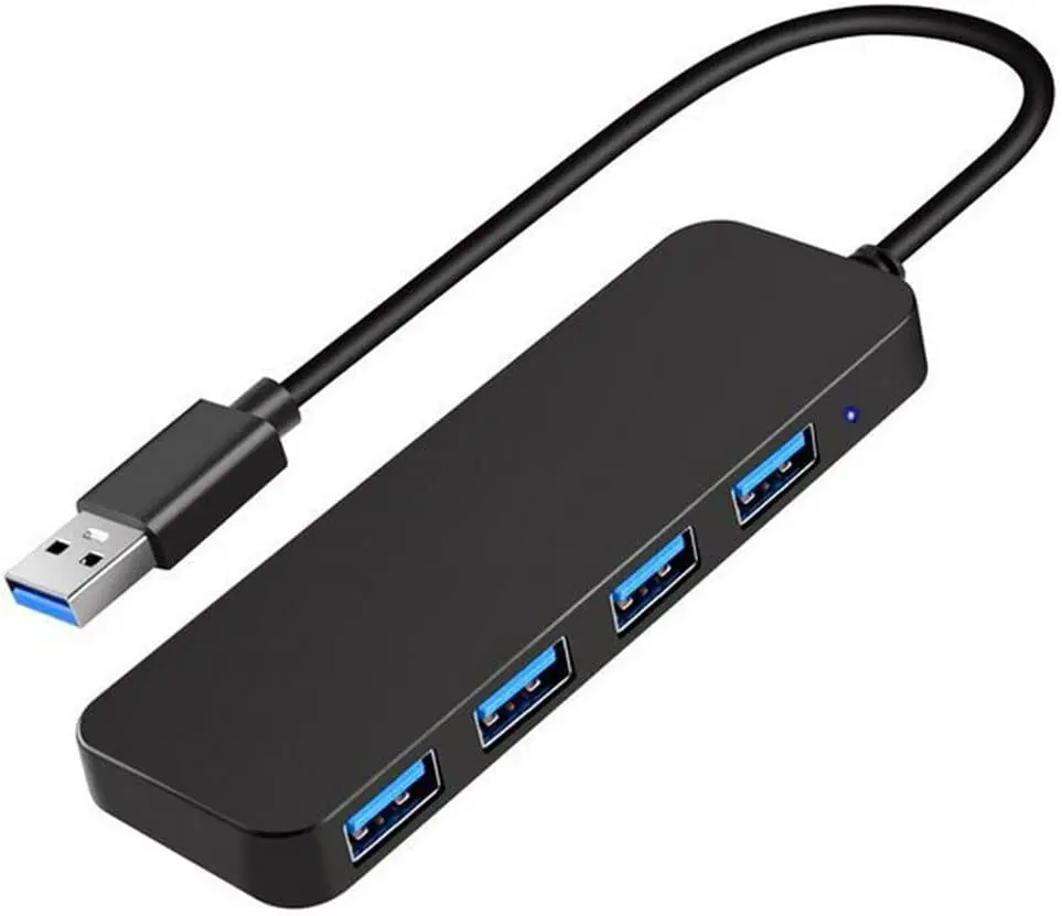 Black 4-Port USB 3.0 Hub USB Splitter USB Expander for Xbox Laptop Flash Drive HDD Console Printer CameraKeyboard Mouse