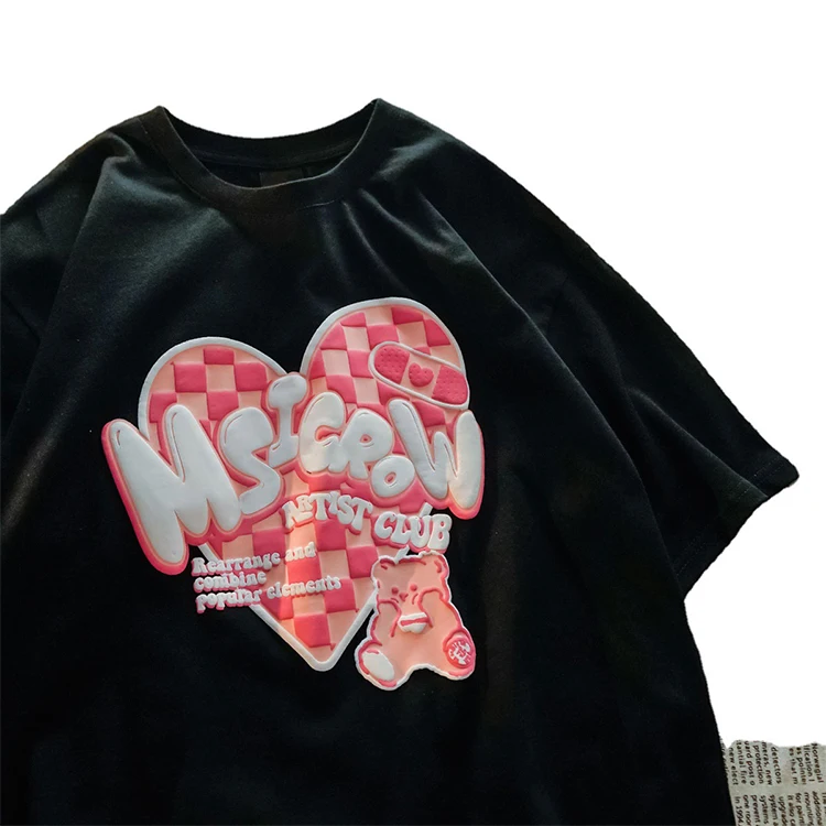 

Custom printed cheap clothing 3d puff print t shirt stylish summer t-shirts for men