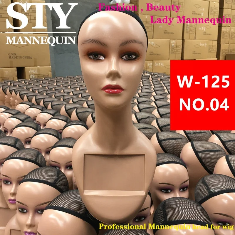 

mannequin head brown skin female realistic makeup mannequin head afro mannequin head human hair, Picture