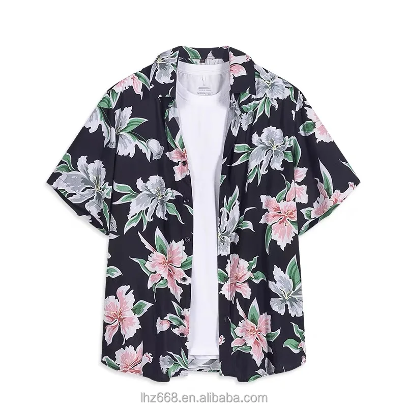 

Factory wholesale custom spring and summer casual men's short-sleeved shirt