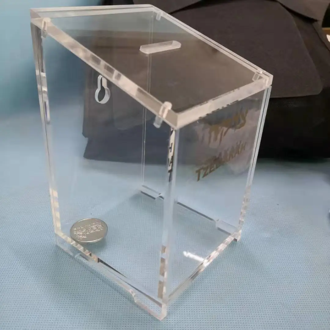 Clear Acrylic Coin Box Transparent Acrylic Coin Display Box Buy