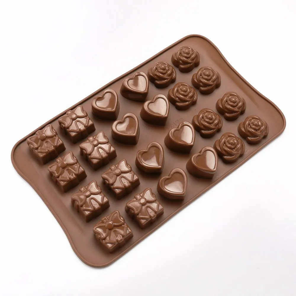 

Amazon Hot Sale heart gift box Silicone Chocolate Mold