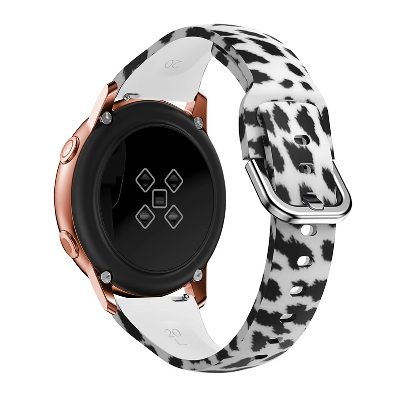 三星active2 表带豹硅胶表带 20毫米硅胶表带